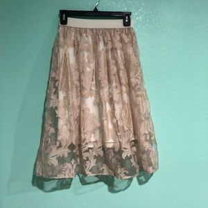 Cream and Beige Skirt
